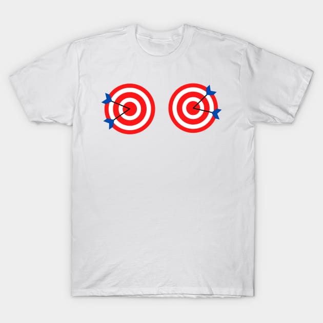 red blue archery target design T-Shirt by Artistic_st